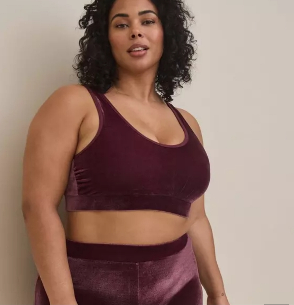 Torrid Velvet Burgundy Bra